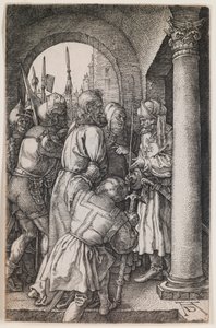 Cristo ante Pilatos, de la serie “La Pasión Grabada” de Albrecht Dürer