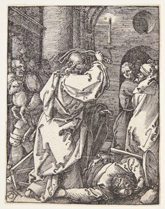 Cristo expulsando a los mercaderes del Templo de Albrecht Dürer