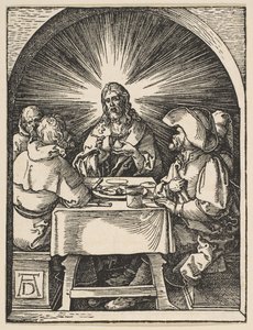 Cristo en Emaús, de La pequeña pasión, ca. 1510 de Albrecht Dürer