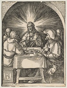 Cristo en Emaús, de La Pequeña Pasión, ca. 1510 de Albrecht Dürer