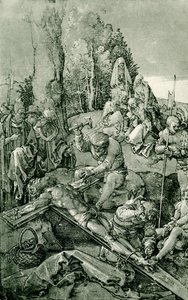 Cristo es clavado en la cruz de Albrecht Dürer