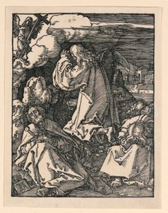 Cristo en el Monte de los Olivos (La agonía en el jardín), de la serie La pequeña pasión de Albrecht Dürer