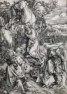 Cristo en el monte de los olivos, 1496-1511 de Albrecht Dürer