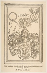 Escudo de armas de Johan Stabius, edición de 1781 de Albrecht Dürer