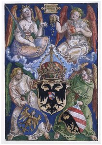 Escudo de armas del Imperio alemán y de la ciudad de Núremberg de Albrecht Dürer