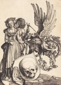 Escudo de armas con una calavera, 1503 de Albrecht Dürer