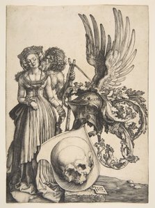 Escudo de Armas con una Calavera, 1503 de Albrecht Dürer