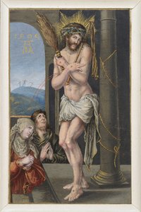El Hombre de Dolor junto a la columna de la flagelación de Albrecht Dürer
