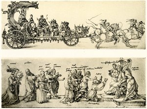 Boceto para el carro del Emperador Maximiliano I de Albrecht Dürer