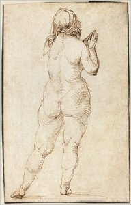Desnudo femenino rezando