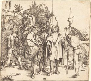 Cinco soldados y un turco a caballo de Albrecht Dürer