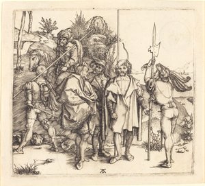 Cinco soldados y un turco a caballo de Albrecht Dürer