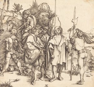 Cinco soldados y un turco a caballo, 1495-1496