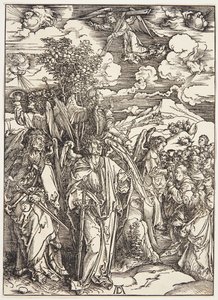 Cuatro ángeles deteniendo los vientos de Albrecht Dürer