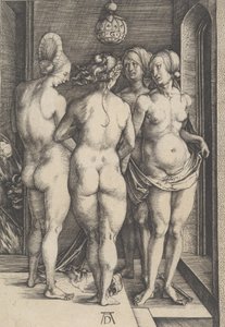 Cuatro Mujeres Desnudas, 1497 de Albrecht Dürer