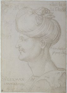 Cabeza de Suleiman el Magnífico (1494-1566) 1526 de Albrecht Dürer