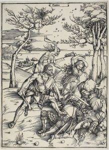 Hércules Conquistando a los Gemelos Moliónides de Albrecht Dürer
