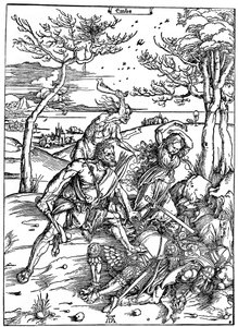 Hércules matando a los Moliónides de Albrecht Dürer