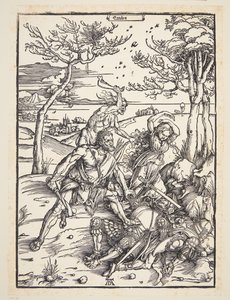 Hércules conquistando a los gemelos Molionide de Albrecht Dürer