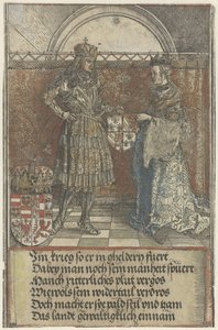El matrimonio borgoñón: Maximiliano se casa con María de Borgoña
Arco de Triunfo del Emperador Maximiliano I (título de la serie) de Albrecht Dürer