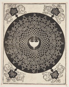 Patrón de cordón entrelazado con centro en forma de corazón de Albrecht Dürer