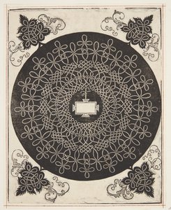 Patrón de cordón entrelazado con escudo oblongo de Albrecht Dürer