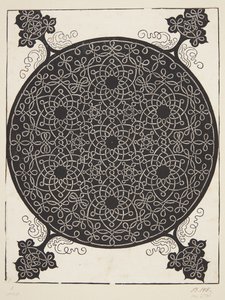 Patrón de cuerda entrelazada con siete estrellas hexagonales de Albrecht Dürer