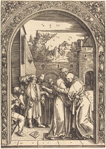 Joaquín y Ana en la Puerta Dorada de Albrecht Dürer