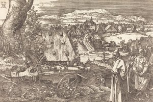 Paisaje con el cañón, 1518 de Albrecht Dürer