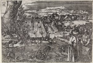 Paisaje con cañón (El gran cañón; El cañón) de Albrecht Dürer
