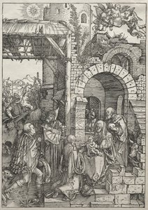 Vida de la Virgen: Adoración de los Magos, 1504-1505 de Albrecht Dürer
