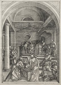 Vida de la Virgen: Cristo entre los doctores de Albrecht Dürer