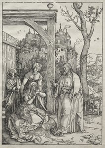 Vida de la Virgen: Cristo se despide de su madre de Albrecht Dürer