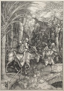 Vida de la Virgen: La huida a Egipto de Albrecht Dürer