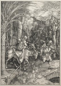 Vida de la Virgen: Huida a Egipto, 1504-1505 de Albrecht Dürer