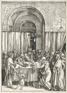 Vida de la Virgen: Rechazo del Sacrificio de Joaquín, 1504-1505 de Albrecht Dürer