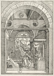 Vida de la Virgen: La Anunciación, 1504-1505 de Albrecht Dürer