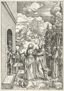 Vida de la Virgen: La Visitación, 1504-1505 de Albrecht Dürer