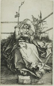 Madonna en un banco de hierba de Albrecht Dürer