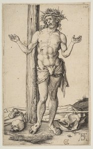 Hombre de dolores con los brazos extendidos de Albrecht Dürer