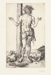 El hombre de dolores con las manos levantadas de Albrecht Dürer