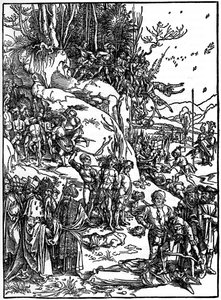 Martirio de los Diez Mil Cristianos en el Monte Ararat, 1495-1497, 1936 de Albrecht Dürer