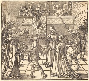 Baile de máscaras con antorchas de Albrecht Dürer