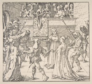 Baile de máscaras con antorchas de Albrecht Dürer