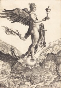 Némesis La Gran Fortuna, c. 1501-1502 de Albrecht Dürer