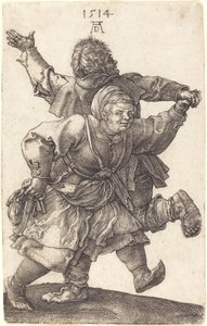 Pareja de campesinos bailando