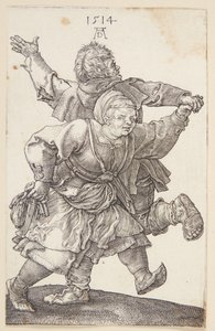 Pareja de campesinos bailando