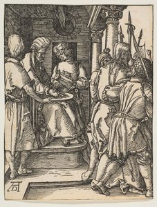 Pilato lavándose las manos, de La pequeña pasión, ca. 1509