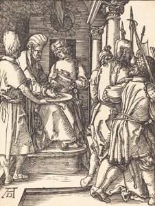 Pilato lavándose las manos, probablemente c. 1509-1510 de Albrecht Dürer