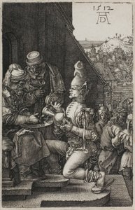 Pilato lavándose las manos, de La Pasión Grabada de Albrecht Dürer